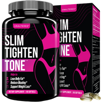 UNALTERED Slim Tighten Tone supplement bottle and packaging, designed for weight management, muscle retention, and improved body composition.